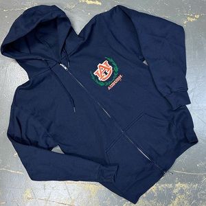 Auburn Tigers Full Zip Hooded Sweater NCAA Large Football Basketball